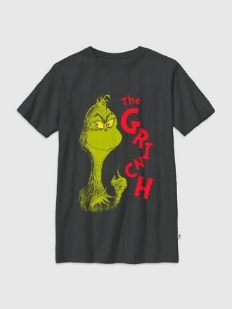 Kids The Grinch Vintage Graphic T-Shirt