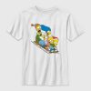 Kids The Simpsons Sledding Graphic Tee