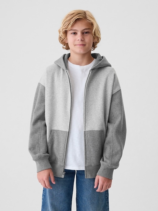 Kids Vintage Soft Colorblock Zip Hoodie Kids Vintage Soft Colorblock Zip Hoodie