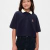 Gap × Disney Kids Pique Cropped Polo Shirt Gap × Disney Kids Pique Cropped Polo Shirt