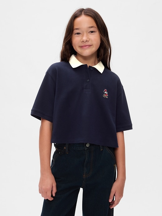 Gap × Disney Kids Pique Cropped Polo Shirt Gap × Disney Kids Pique Cropped Polo Shirt