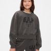 Gap × Disney Kids Vintage Soft Mickey Mouse Logo Cropped Sweatshirt