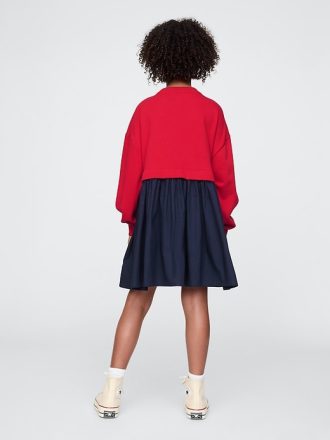 Kids 2-in-1 Vintage Soft Sweatshirt Dress