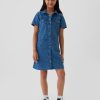 Kids Cargo Denim Shirtdress