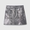 Kids Cargo Foil Denim Skirt