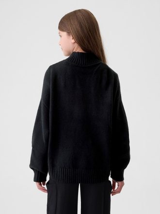 Kids CashSoft Oversized Mockneck Sweater