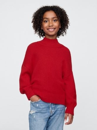 Kids CashSoft Oversized Mockneck Sweater