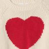 Kids Cropped Chunky Heart Sweater