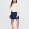 Kids Cropped Pointelle Heart Cardigan
