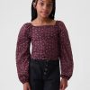 Kids Cropped Puff Sleeve Shirt