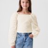 Kids Cropped Puff Sleeve Shirt