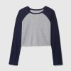 Kids Cropped Raglan Rib PJ Top