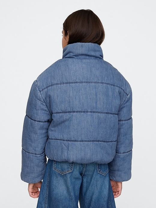 Kids Denim Puffer Jacket Kids Denim Puffer Jacket