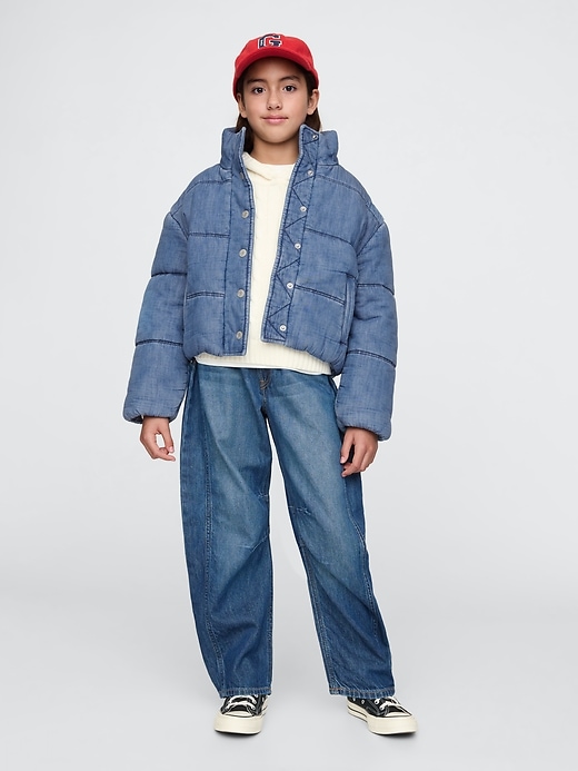 Kids Denim Puffer Jacket Kids Denim Puffer Jacket