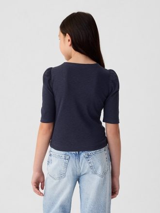 Kids Essential Rib Ruched Shirt