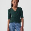 Kids Essential Rib Ruched Shirt