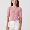 Kids Essential Rib Ruched Shirt