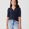 Kids Essential Rib Ruched Shirt