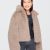 Kids Faux Fur Cropped Jacket