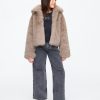 Kids Faux Fur Cropped Jacket