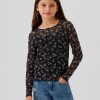 Kids Floral Mesh Top