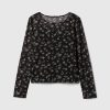 Kids Floral Mesh Top