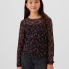 Kids Floral Mesh Top