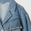 Kids Fringe Western Denim Jacket