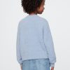 Kids Fuzzy Metallic Crewneck Sweater