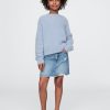 Kids Fuzzy Metallic Crewneck Sweater