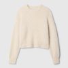 Kids Fuzzy Metallic Crewneck Sweater