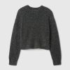 Kids Fuzzy Metallic Crewneck Sweater