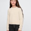 Kids Fuzzy Metallic Crewneck Sweater