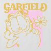 Kids Garfield Retro Flower Power Graphic Boxy Crop Tee