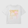 Kids Garfield Retro Flower Power Graphic Boxy Crop Tee