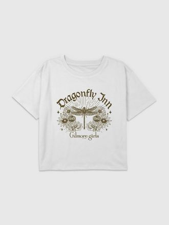 Kids Gilmore Girls Dragonfly Inn Graphic Boxy Crop Tee