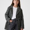 Kids Herringbone Tweed Overcoat
