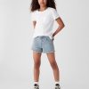Kids High Rise Denim Shorts