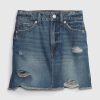 Kids High Rise Denim Skirt