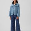 Kids High Rise Stride Wide-Leg Ankle Jeans