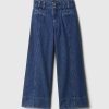 Kids High Rise Stride Wide-Leg Ankle Jeans