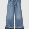 Kids High Rise Stride Wide-Leg Ankle Jeans