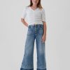 Kids High Rise Stride Wide-Leg Ankle Jeans