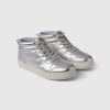 Kids High-Top Metallic Sneakers