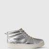 Kids High-Top Metallic Sneakers