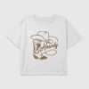 Kids Howdy Cowgirl Graphic Boxy Crop Tee