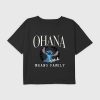Kids Lilo and Stitch Ohana Means Family Graphic Boxy Crop Tee