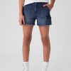 Kids Low Rise Stride Cargo Denim Shorts