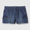 Kids Low Rise Stride Cargo Denim Shorts