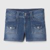 Kids Low Rise Y2K Denim Shortie Shorts